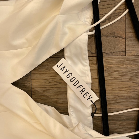 Jay Godfrey Deep V off shoulder dress size 4 - Picture 2 of 3